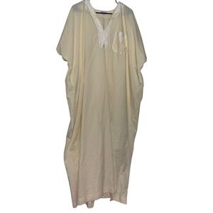 Moroccan Mens Kaftan Djallaba kandora Yellow Linen Men's Kaftan Islamic Thobe